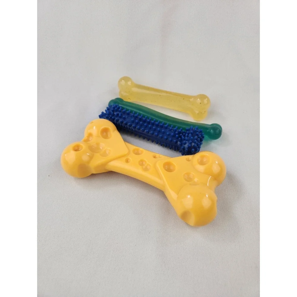 Lot Of Nylabones XL Dura Chew Power Cheese Bone Dog Toys Flexi Chewer Big Large